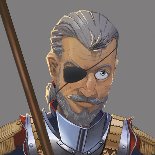 TTRPG portrait commission - Ahab